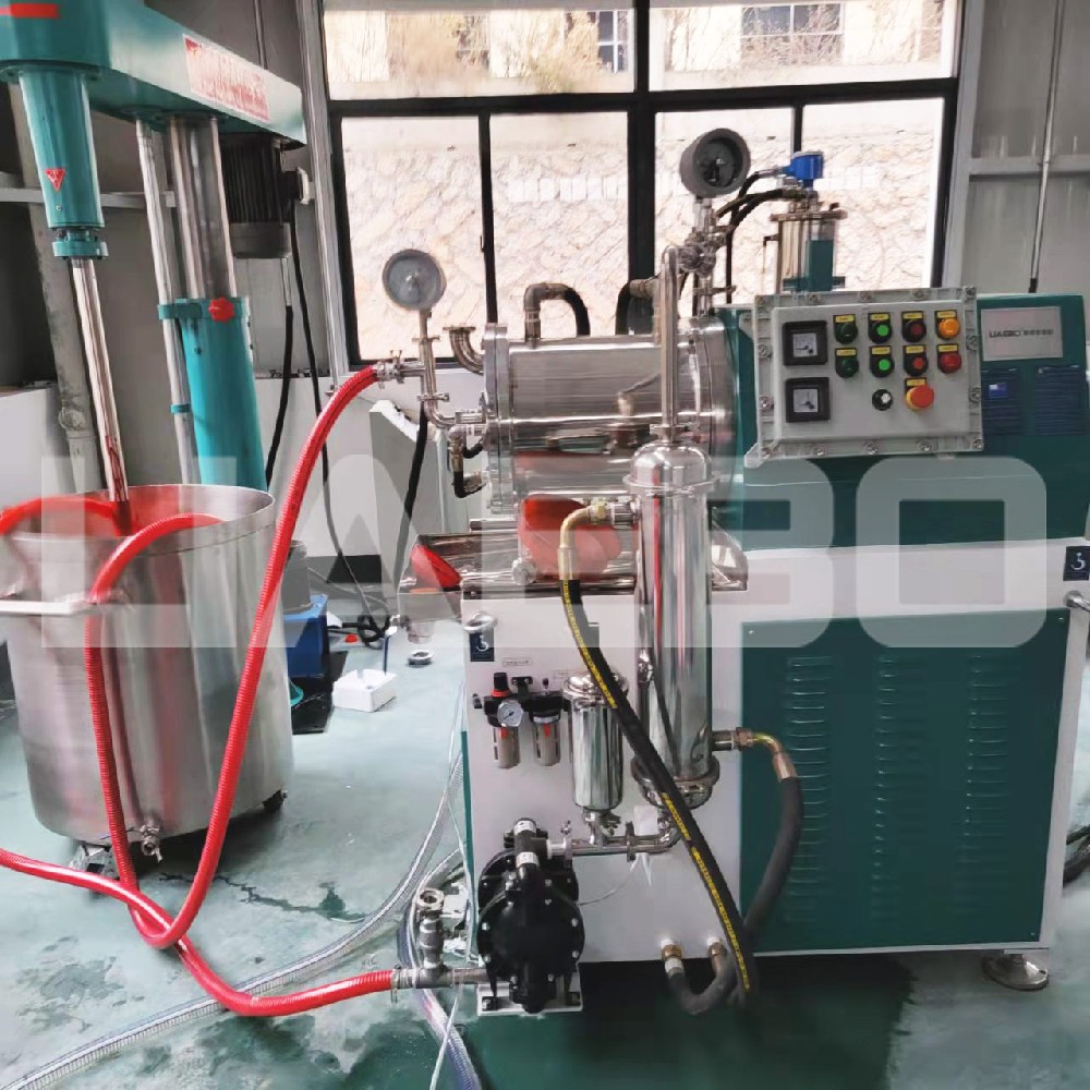 浙江某顏料企業(yè)25L納米砂磨機(jī)調(diào)試成功
