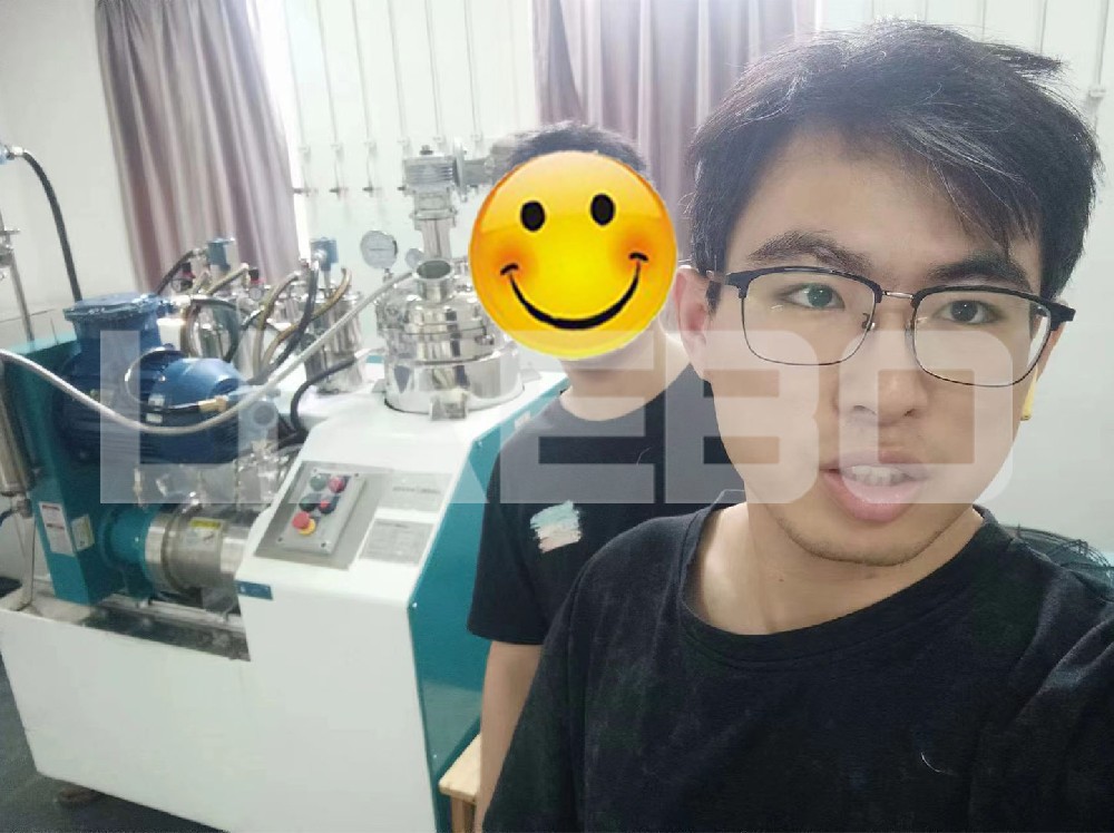 廣東某材料實(shí)驗(yàn)室1L雙動(dòng)力砂磨機(jī)調(diào)試成功