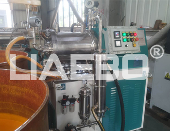 某涂料公司納米砂磨機(jī)現(xiàn)場(chǎng)