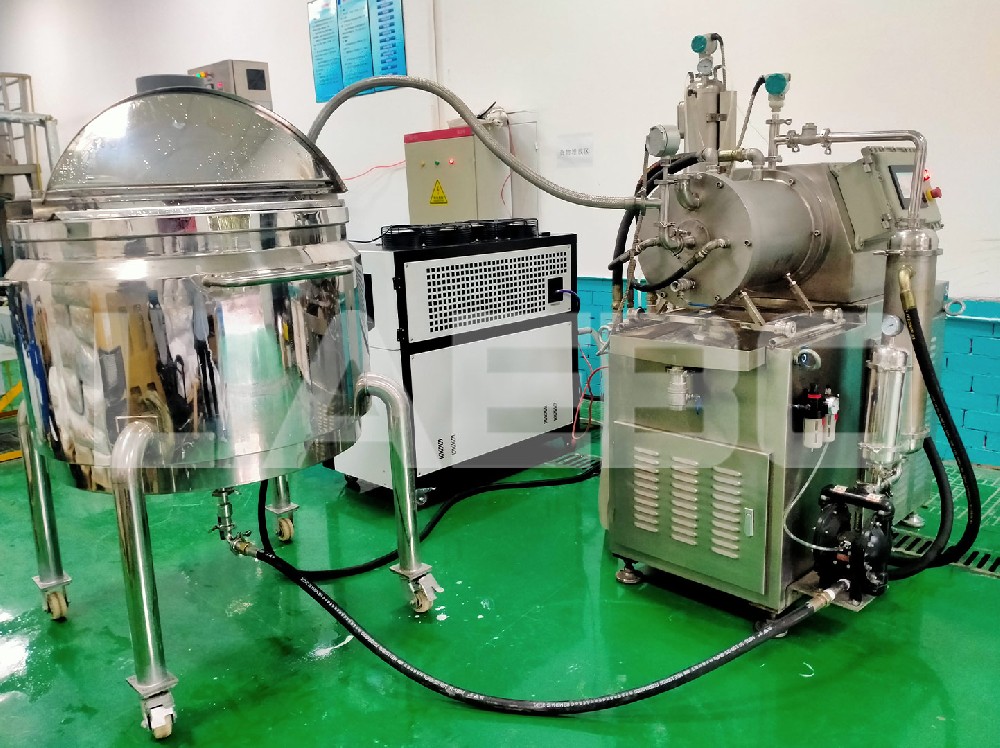 浙江某材料企業(yè)25L陶瓷納米砂磨機(jī)調(diào)試成功